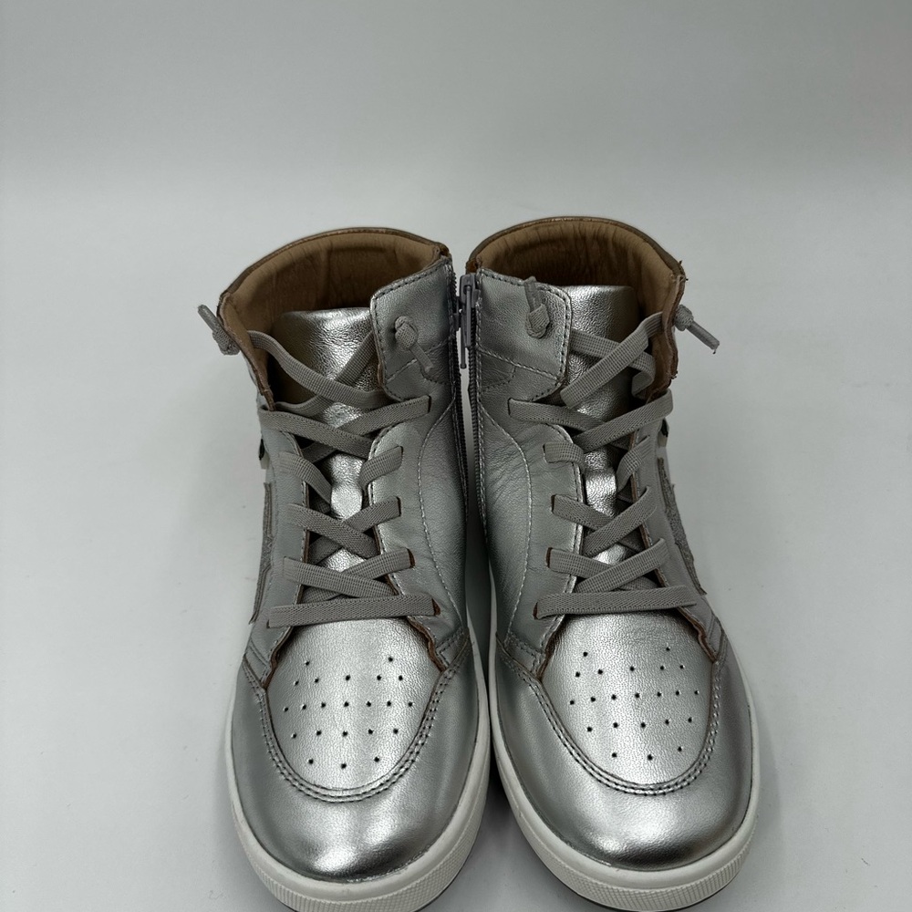 Old Soles Kids Silver High-Top Sneakers - Picture 1 of 5